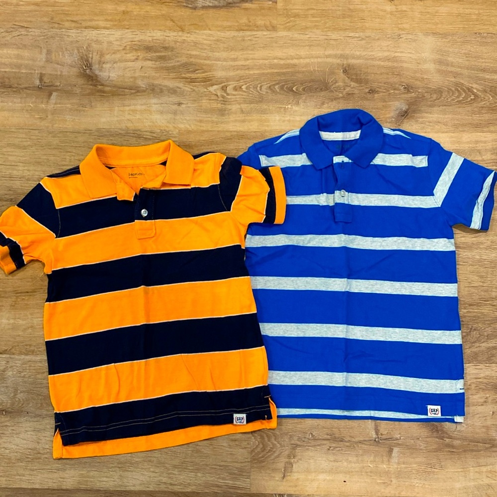 Gap kids boys polo collared t shirt bundle of two shirts size 6/7